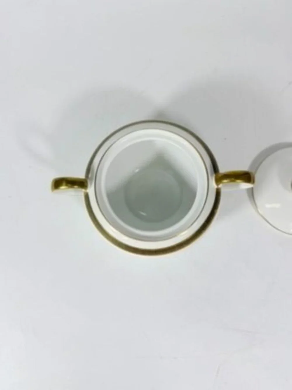 Cream and Sugar Bowl Set Key Largo by Meito Black Greek Key On Gold Band Royal M
